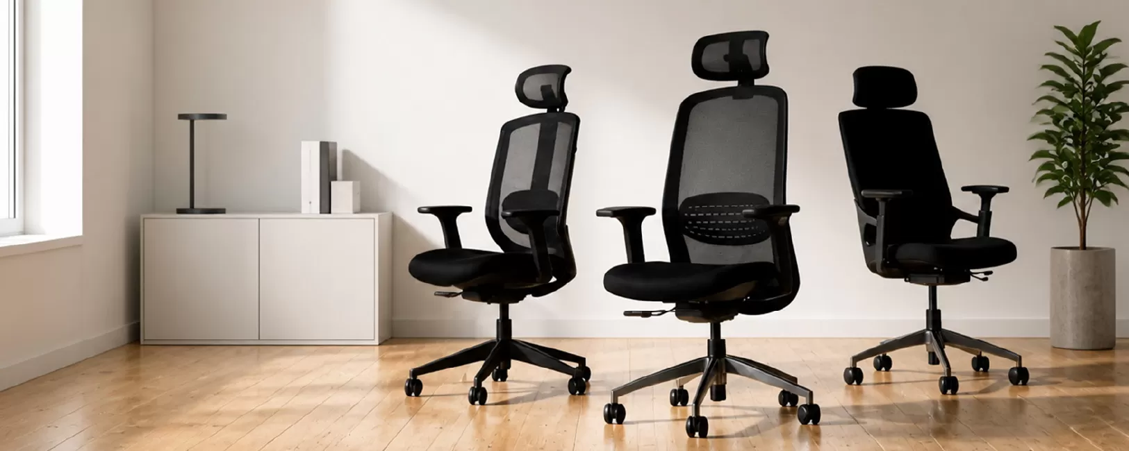office chairs in an office space